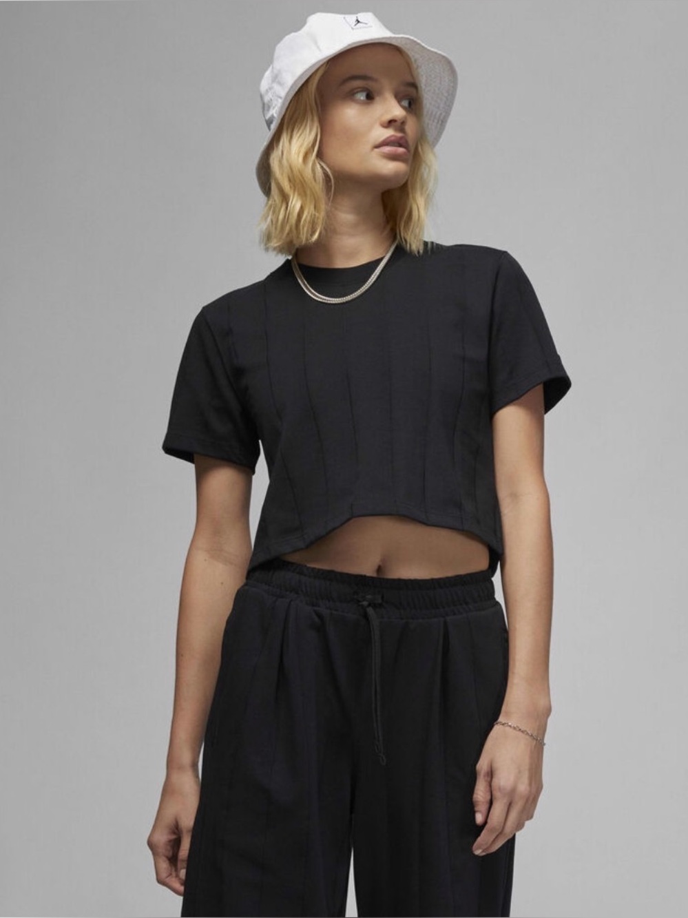 Jordan Flight Women's Knit Top Open Back Black Small
